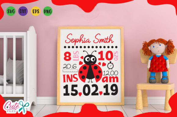 Baby Birth Announcement Graphics for Crafts and Content