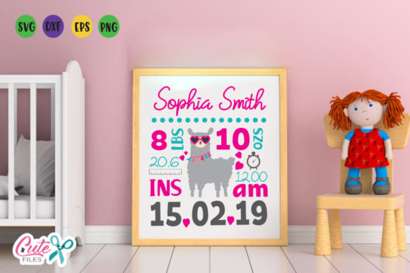 Baby Birth Announcement Template: Graphics & Crafts for Local Brands
