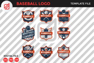 Baseball Logo Template V5: Premium Graphics for Logos and Blogs