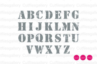 Distressed Alphabet Font for Graphics and Crafts