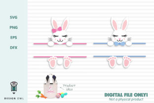 Easter Bunny Name Monogram Frame for Graphics and Crafts