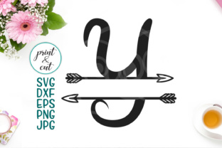 Individual Letter Y, Monogram Letters with Arrows for Graphics & Crafts