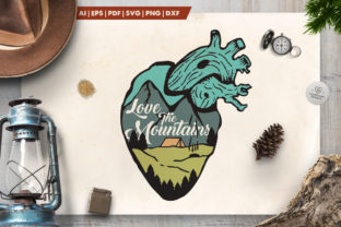 Love the Mountains Logo: A Graphic Design Asset for Logos and Crafts