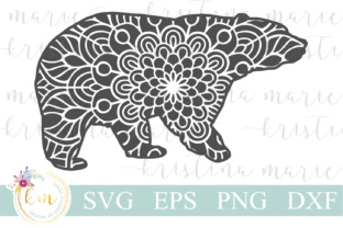 Mandala Bear Cut File for Graphics and Crafts