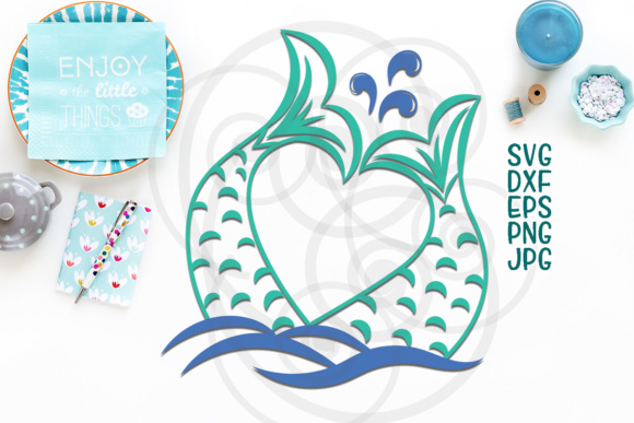 Mermaid Tail Graphics for Crafts and Content
