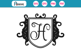 Monogram Frame Graphics for Crafts and Design