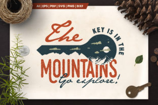 Mountain Key Logo Badge: A Versatile Graphics & Logos Asset for Designers