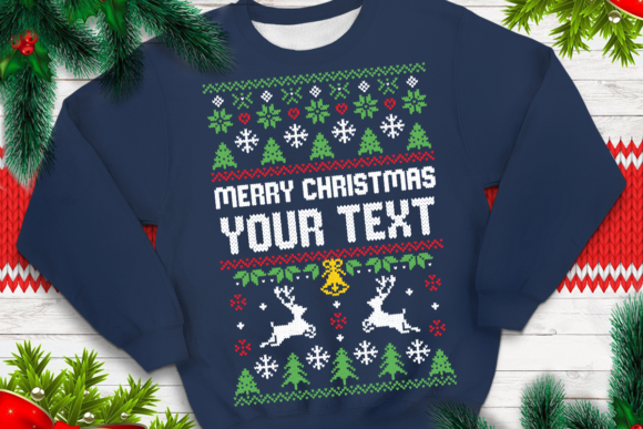 Ugly Sweater Template 3: A Graphic Design Asset for Crafts and Branding